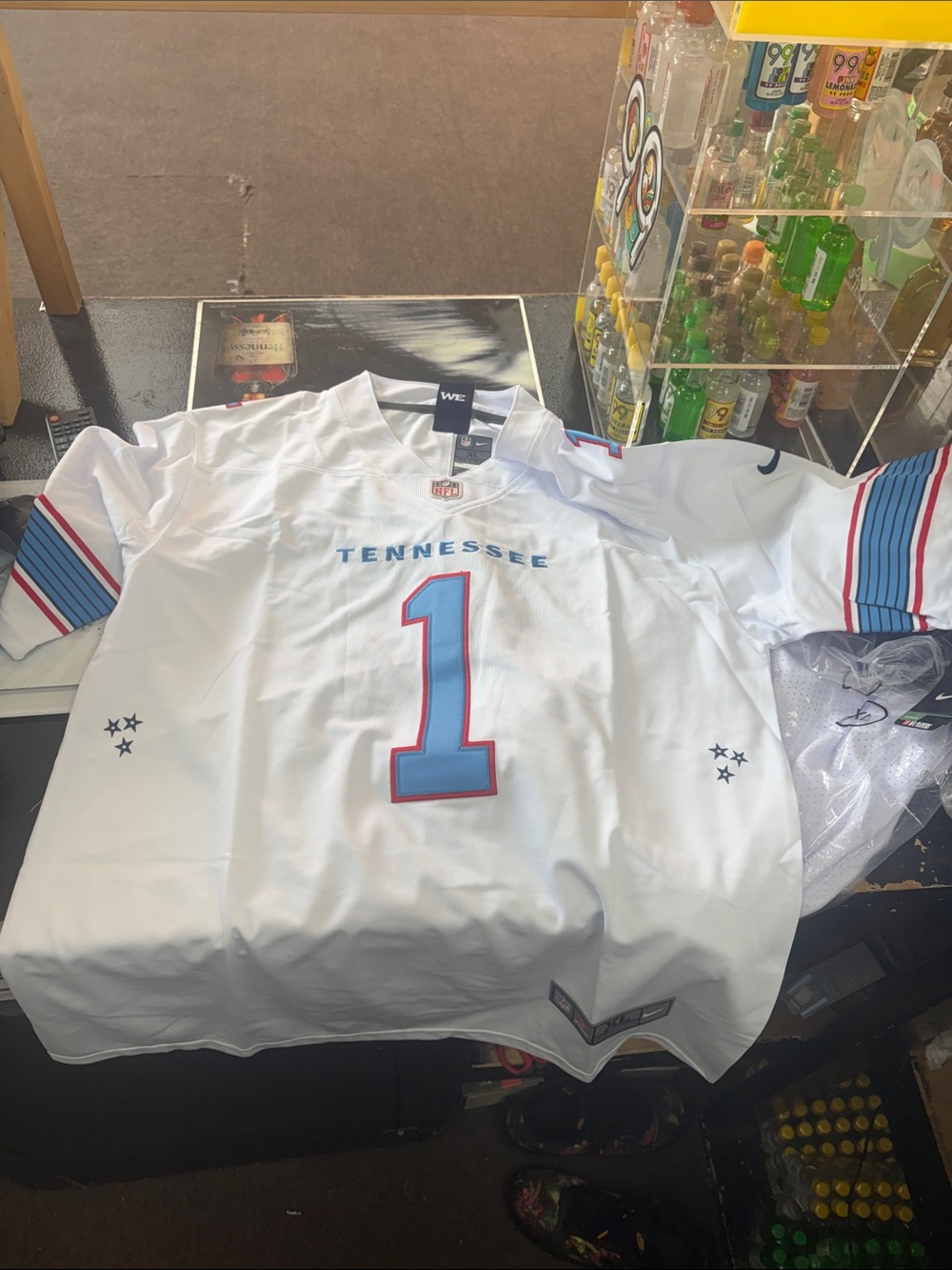 Nike White Football Jersey with Gray Trim